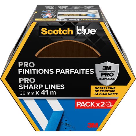 Ruban de masquage avancé ScotchBlue™ PRO Finitions Parfaites, 36 mm x 41 m, 2 rouleaux/paquet, 100% PEFC, SGSCH-PEFC-COC-110079 (1/4)
