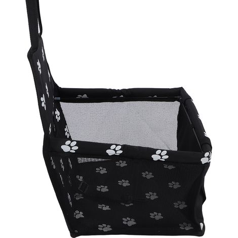 Siège auto pour animaux de compagnie imperméable, respirant et antidérapant avec laisse de sécurité intégrée, panier pour chien, chiot ou chat noir (1/5)