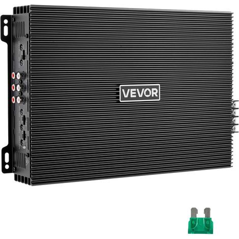 Amplificateur Audio Voiture 4 Canaux VEVOR Classe AB 4x400W 2 Ohms 4x200W 4 Ohms Ampli Auto Pontable Aluminium MXAB400.4 (1/5)