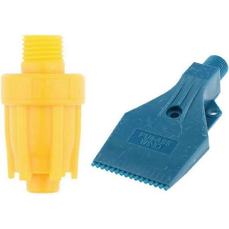 2 Pcs Air Blowing Nozzle 1/4 Inch Male Thread Fan Nozzle Wind Jet Spray Nozzle 3 Hole Flat and Round (1/5)