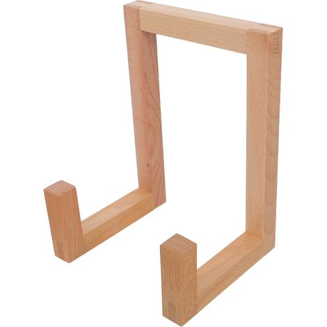 Support pour Disque Vinyle en Bois Marron Naturel Design Élégant Minimaliste, Rangement Facile et Protection pour Albums Vinyle, pour Salons et Études (1/5)