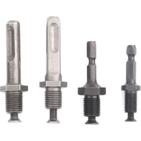 GARRYFIZH Adaptateur de conversion pour mandrin de perceuse (lot de 4) : tige carrée, hexagonale et ronde. (1/5)