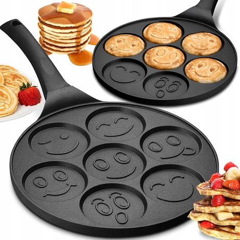 PADELLA KAMILLE PER PANCAKE, UOVA, PANCAKE, FACCE, A INDUZIONE A GAS