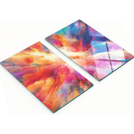 Multifunktionale dekorative Glasplatten „Explosion of Colors“ 2 x 30 x 52 cm (1/5)