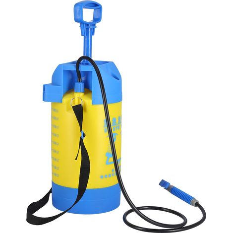 Pulvérisateur à pression 5L avec soupape de décharge de pression, 2 ports, portable, pour l'arrosage du jardin et de la pelouse (1/5)