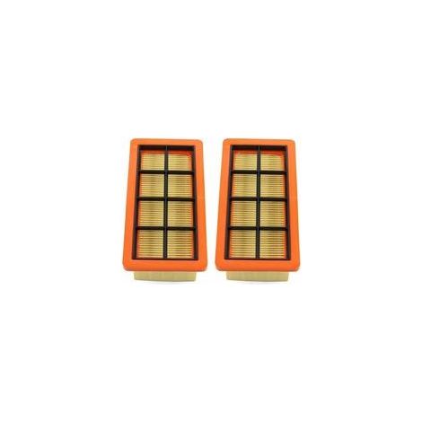 Lot de 2 filtres plissés plats pour aspirateur à cendres Kärcher 6.415-953.0 AD2 AD3 AD4 Premium AD 3.000, AD 3.200 Filtre de Nettoyage de poussière de poussière Filtre d'aspirateur (1/5)