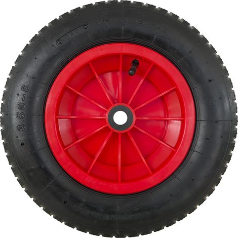 Carriola pneumatica per serra con bordo in plastica, Ø 370 mm. Albero Ø 20 mm. (1/2)