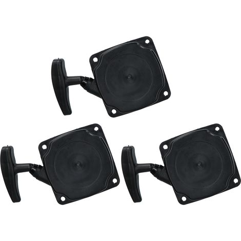 3-teiliges Rückstoßstarter-Set, Gartengerätezubehör, für 40-5 Stahlseil, komplett schwarz (1/5)