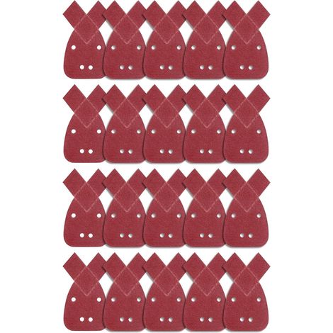 20 Stück Dreieck Schleifblätter Körnung 60, Schleifpapier für Detail-Hand-Schleifmaschine Maus Schleifer