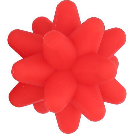 Balle de massage en silicone rouge pour le relâchement musculaire et la libération des tissus profonds (2 couleurs). (1/5)