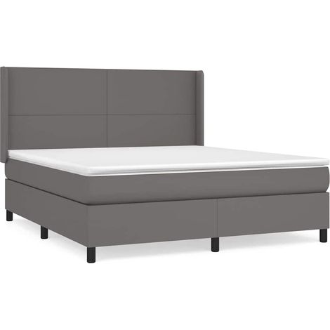 Maison Exclusive - Boxspringbett mit Matratze Grau 160x200 cm Kun (1/5)