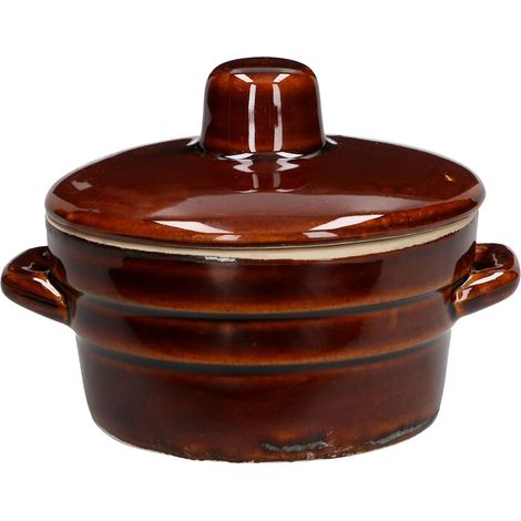 KOTARBAU Marmite étroite en grès 0,3 l Ø 11 cm à insérer avec couvercle. (1/5)