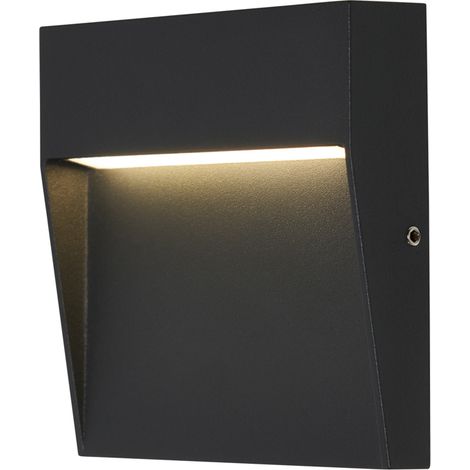 Litecraft Ciar Wall Light Outdoor Square 10cm 3W Integrated LED - Anthracite (1/5)