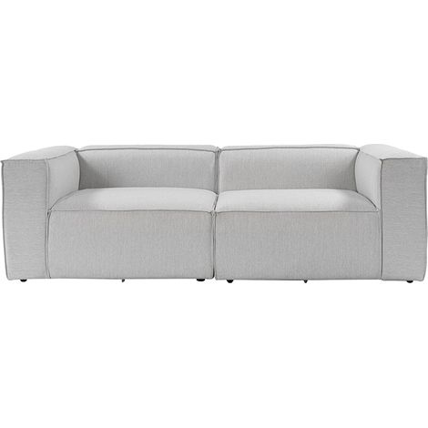 Sofa 2-Sitzer modern modular aus Leinen Fora 2 - Grau (1/5)
