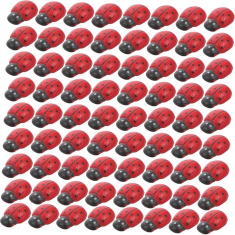 100 Stück Marienkäfer Marienkäfer Zubehör Minifiguren Groß
