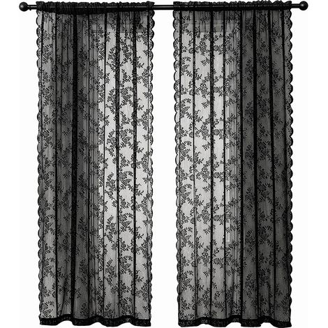 Gardinenpaneele, transparent, Polyester, lichtdurchlässig, mit Stangendurchzug, Wohnzimmer, Schlafzimmer (1/5)