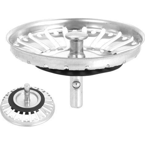 2 Pièces Bouchon Evier Cuisine 84mm Filtre évier Cuisine Acier Inoxydable Panier d'évier Crépine Cuisine Meilleur pour Vidange et Antiblocage (1/5)