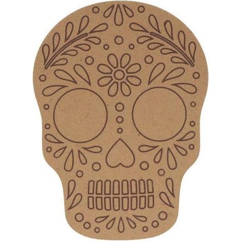 Support décoratif - Artemio - Crâne - 15 cm x 11 cm - MDF - Personnalisable