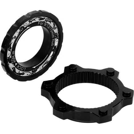 Centerlock-Adapter für Fahrräder, aus ergonomischer Aluminiumlegierung, schwarz, für Mountainbikes. (1/5)
