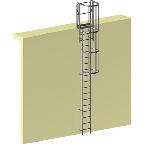 Scala gabbia Inox 304 - Altezza raggiungibile 1,96 a 2,60m - CRINO-SF-IN304-2