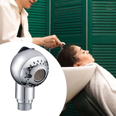 Shower Head with Hand Shower, Replacement Shower Head for Basin, Professional Silver Shower Head for Hairdresser MUMU