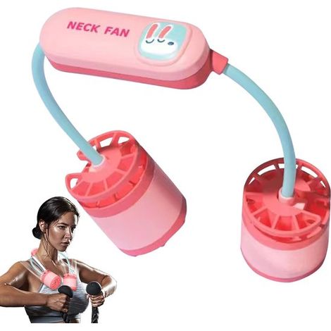 Ventilador portátil de cuello，ventilador personal recargable por USB，Ventilador silencioso sin aspas con 3 velocidades para viajes (1/2)