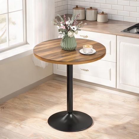 Table de bar noyer en panneau de particules 60 x 60 x 73 cm (1/5)