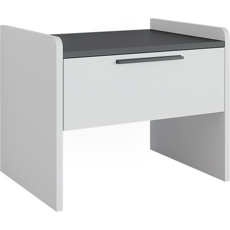 Esszimmerbank Roman, Weiß/Anthrazit, 53.5 x 41.1 cm mit 1 Schublade, Vicco