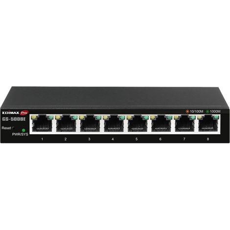 Switch di Rete EDIMAX GS-5008E con 8 Porte da 16 GBit/s, Prestazioni Elevate e Affidabilit� (1/5)