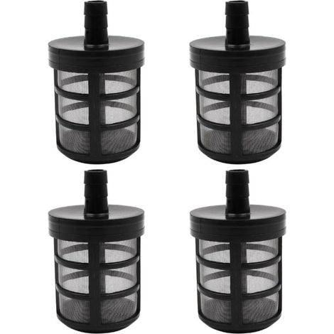 (60 Mailles)Lot de 4 filtres de tuyau d'arrosage pour pompe à eau Filtre d'aspiration pour nettoyeur haute pression Pour jardin et cour