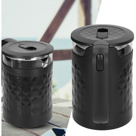 Elektrischer Wasserkocher für den Haushalt, 2,3 l, mit Füllstandsanzeige, Dampffunktion, Ein-/Ausschalter, europäischer Standard 220 V, schwarz (1/5)