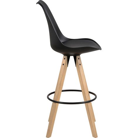 Dima tabouret de bar PU cuir noir. (1/5)