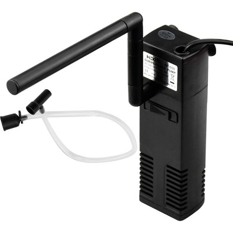 Filtre Intérieur pour Aquarium 20L-60L, 3 W/4 W Réglable Pompe Filtre Interne avec Éponges Filtrantes pour Aquarium