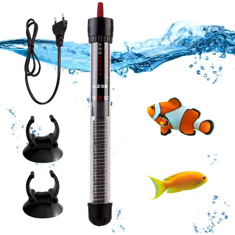 Chauffage d'Aquarium 300W Thermostat réglable, Mini Chauffe Aquarium, Réglable Réchauffeur, D'Aquarium Tige Chauffante pour Réservoirs À Poissons Et Aquarium avec 2 Sections De Housse De Protection (1/5)