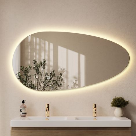 LOMAZOO miroir de salle de bain Adana avec éclairage LED 120 x 61