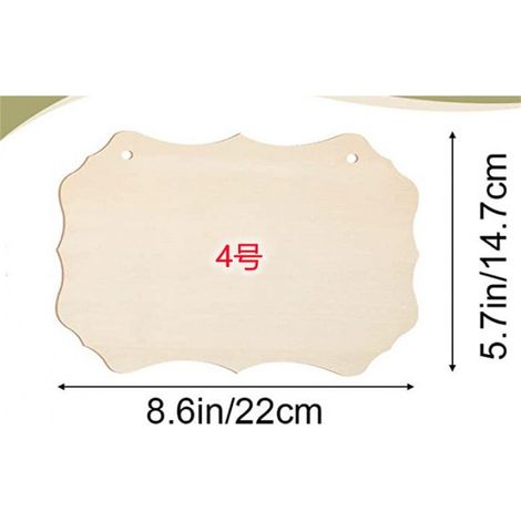 Plaque En Bois Brut - Rectangle 20 x 15 cm - Pour Peinture Ou Ecriture - Avec Corde D'accrochage - Lot De 1 (1/2)