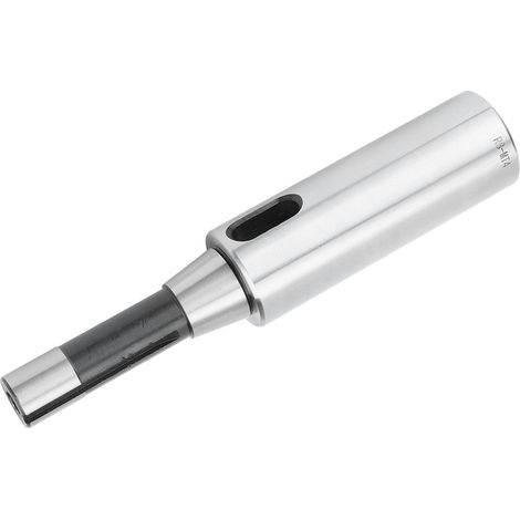 Adaptateur de broche R8 vers arbre MT4 à cône Morse, en acier allié, aspect plat.