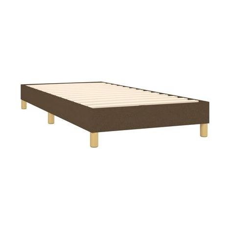 Sommier et matelas Snowko (avec éclairage LED), marron foncé, 80 × 200 cm, éclairage led d’ambiance, meuble de chambre, design contemporain, montage facile (1/5)