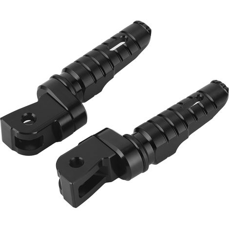 Paar CNC-gefräste Motorradfußrasten aus schwarz eloxierter Aluminiumlegierung, Motorradfußrasten, 2er-Set. (1/5)