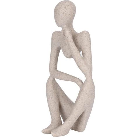 Sculpture de penseur en résine Sculpture de Penseur, DéCoration de Bureau, Sculpture Abstraite de Penseur, linge statuette (1/4)