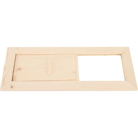 Grille d'aération rectangulaire en bois pour sauna et hammam (1/5)