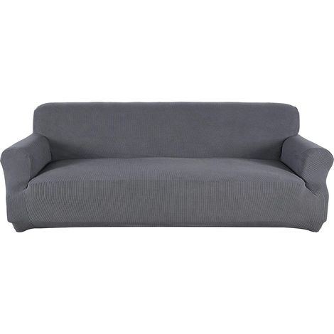 Copridivano elasticizzato in spandex, antiscivolo, 3 posti, protezione per mobili per animali domestici, grigio/cometa (1/4)