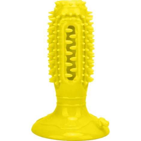 1 bâtonnet brosse à dents pour chien, en TPR, jaune, 15 x 9 cm, pour hygiène dentaire et entraînement masticatoire (1/5)