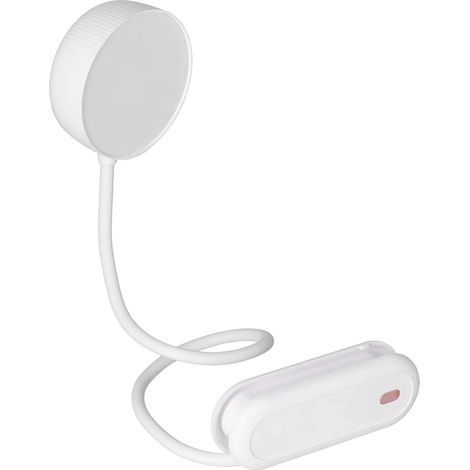 LED-Schreibtischlampe mit Schwanenhals-Nachtlicht, stufenlos dimmbar, 3 Farben, faltbar, augenschonend, USB-Ladeanschluss, Weiß