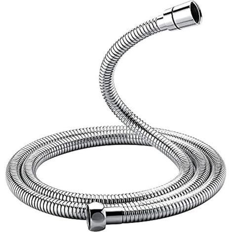 - Flexibler Duschschlauch - Verdrehsicher und auslaufsicher - Universeller G1/2-Anschluss für Bad und Bidet - Chrom - 300 cm (1/5)