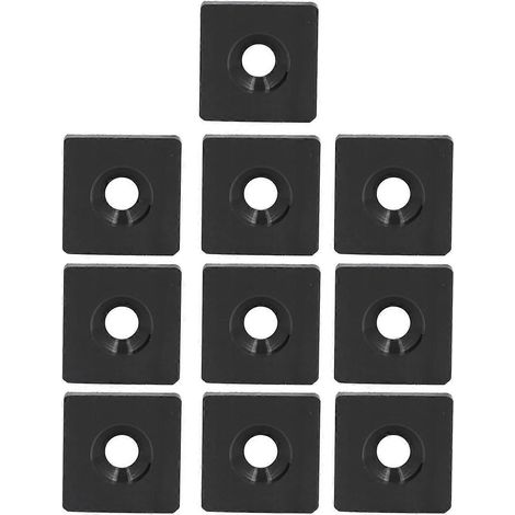 10-teiliges Profil-Endkappen-Kanalsystem-Abdeckungsset mit Einzelloch-Aluminiumlegierung, schwarz