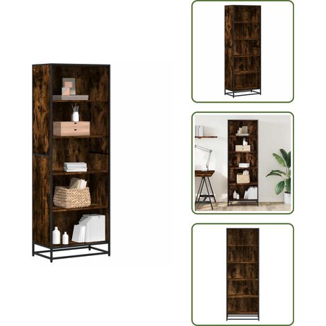 vidaXL Bücherregal Räuchereiche 60x35x170,5 cm Holzwerkstoff (1/5)
