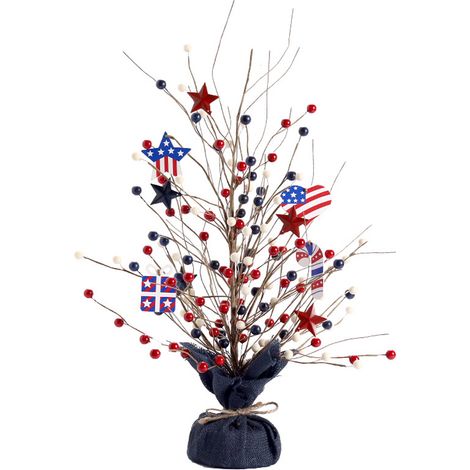 Décoration de table patriotique en forme d'arbre - 4 juillet (1/4)