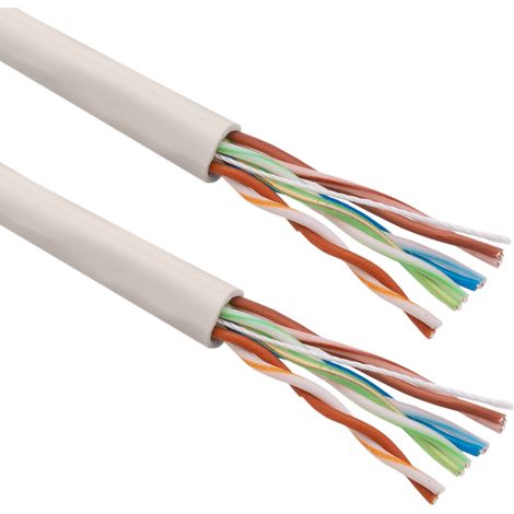 BeMatik - Enrouleur de câble réseau ethernet UTP gris flexible Cat.5e 305 m (1/5)