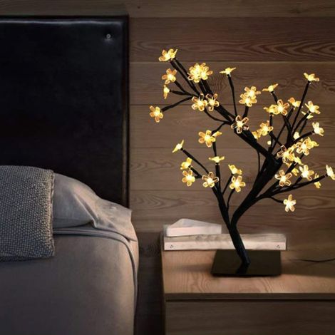 Bonsai LED-USB-Stehlampe aus PVC für Partys und Wohndekoration – 24 warmweiße LEDs (1/5)